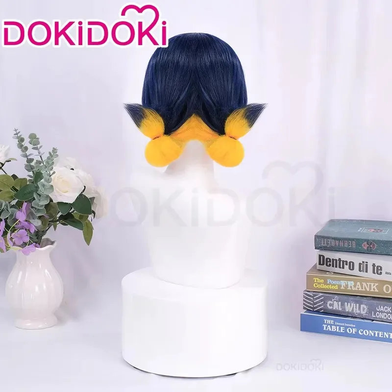 재고 있음 키리코 유나 가발 게임 코스프레 가발 도키도키 마스크 헤드밴드 키리코 레드 마스크 여성 그린 헤어 키리코 유나 가발 / 소품