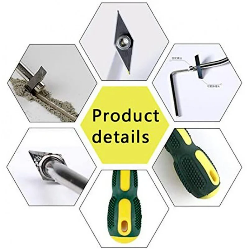 Dispositivo per la rimozione delle malta delle piastrelle di ceramica SeamProfessional Pulitore al tungsteno Punta da trapano Piastrelle in acciaio Gap per la pulizia del cemento delle pareti del pavimento Utensile manuale