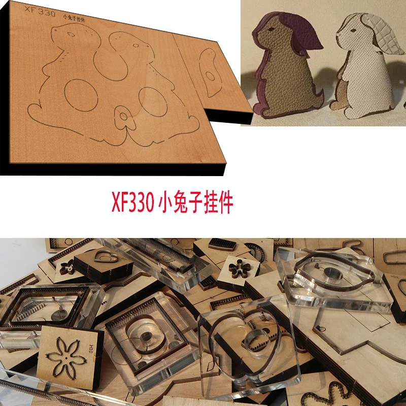 

Handmade Wooden Bunny Pendant Knife Die Leather Craft Punch Hand Tool Cut Knife Mould XF330 Leather Craft Tools