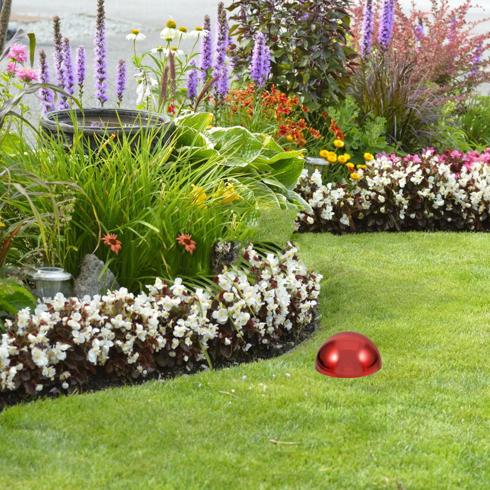 

Garden Gazing Hemisphere Stainless Steel Mirror Balls Outdoor Decor Reflective Spheres Home Decoration Gazing Half Ball