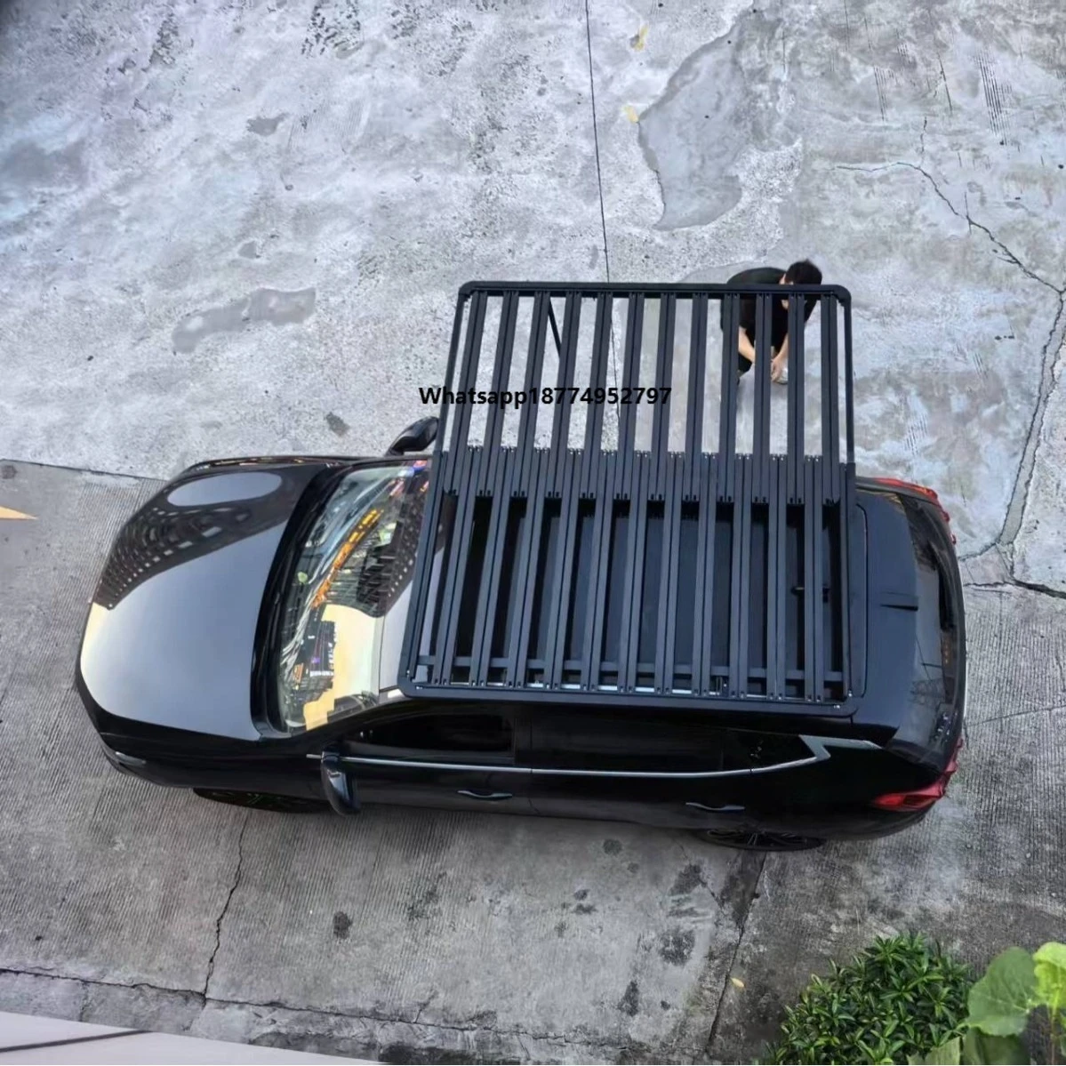 Roof Rack Platform Off-Road SUVs Universal Heavy-Duty Aluminum Alloy Telescopic Extension Drill-Free Non-Drilling Wrap-Around