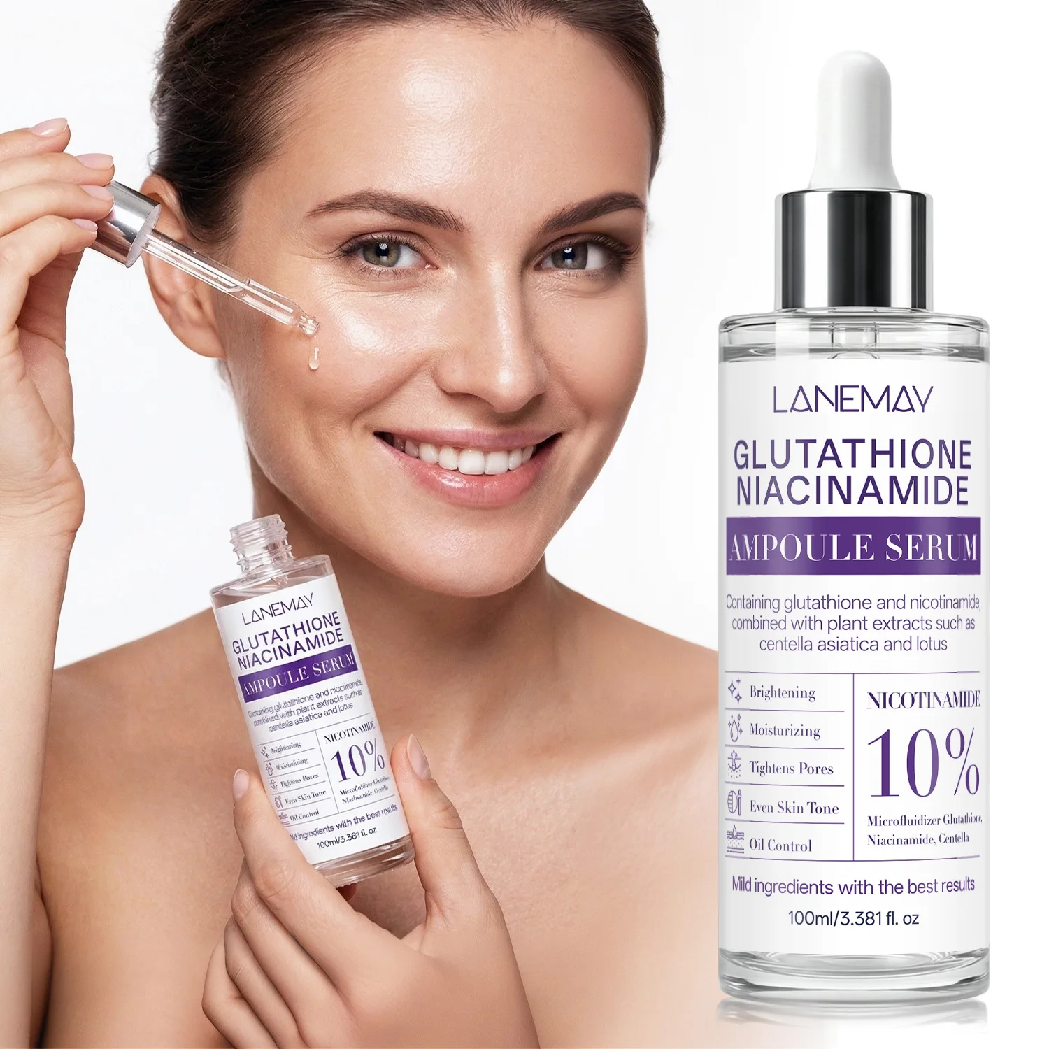 

100ml Whitening Ampoule Essence, Glutathione Anti-Aging Essence, Niacinamide Brightening Essence Korean Skincare Products