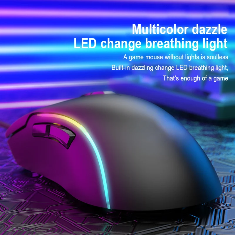 Y73 Gaming mouse esports Wired Light-up Laptop Office Mouse Silent LED backlit Ergonomic gaming mouse