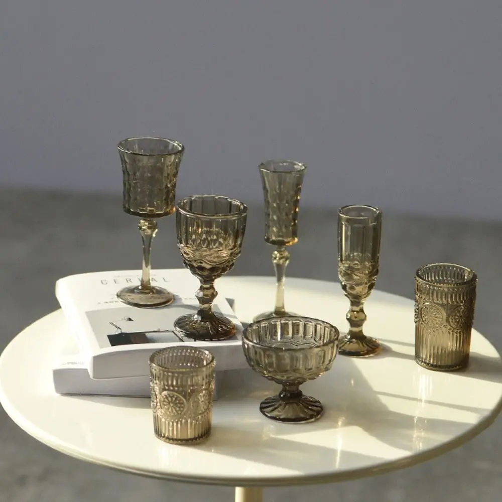 

Food 1/6 Scale Dollhouse Water Cup Scene Model Champagne Glass Miniature Wine Glass Multicolor Pretend Play Doll Kitchenware