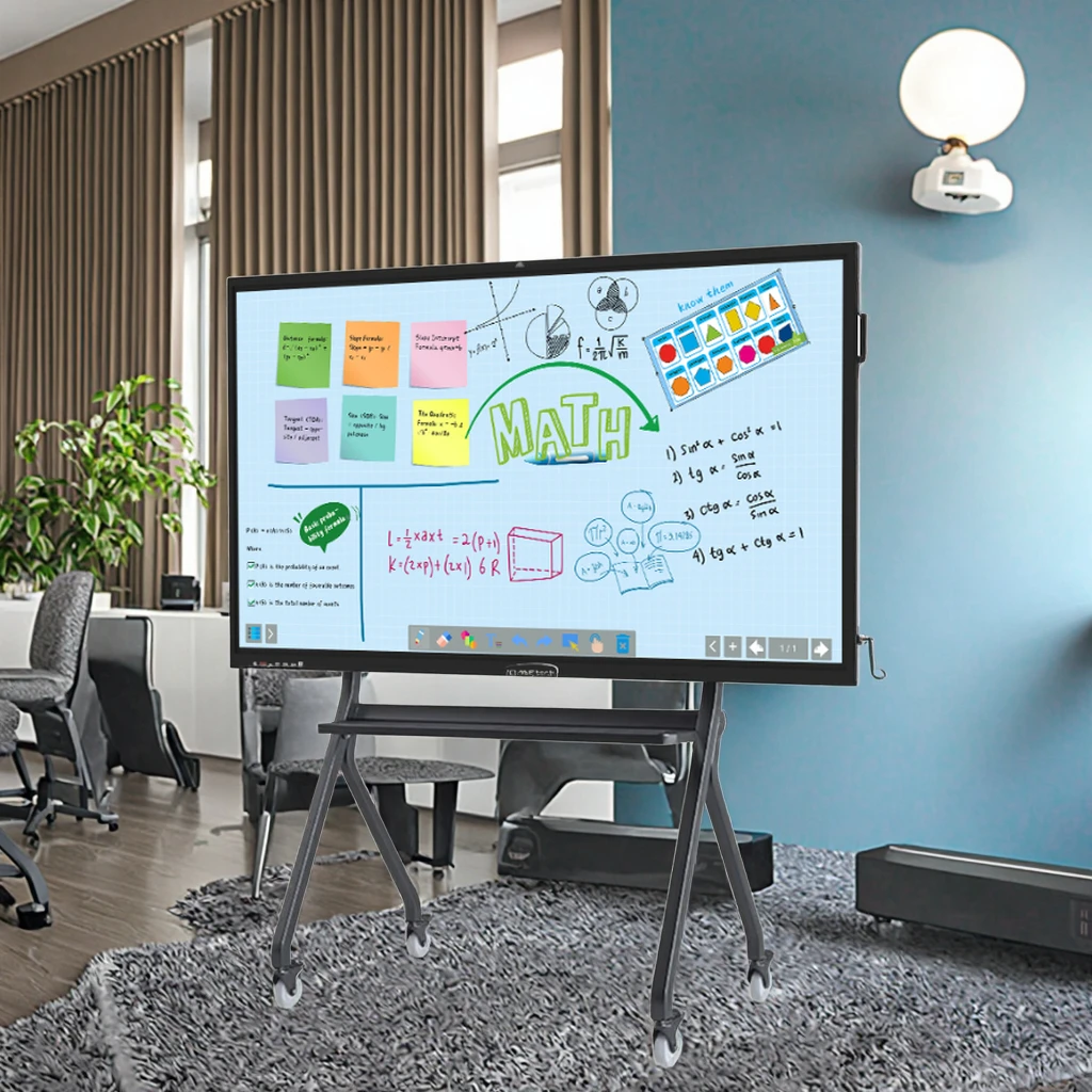 Modern Education Digital Classroom Interactive Whiteboard 4K Touch Screen Smart Board In 65/75/86/100 Inch Sizes