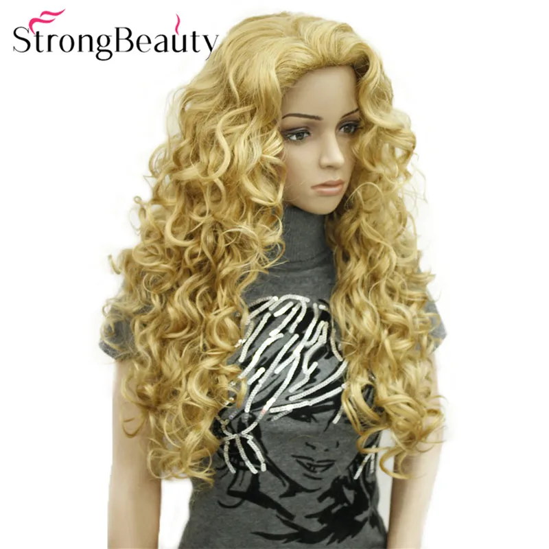 StrongBeauty Long Curly Synthetic Wigs For Women Natural Hair Wig Many Colors