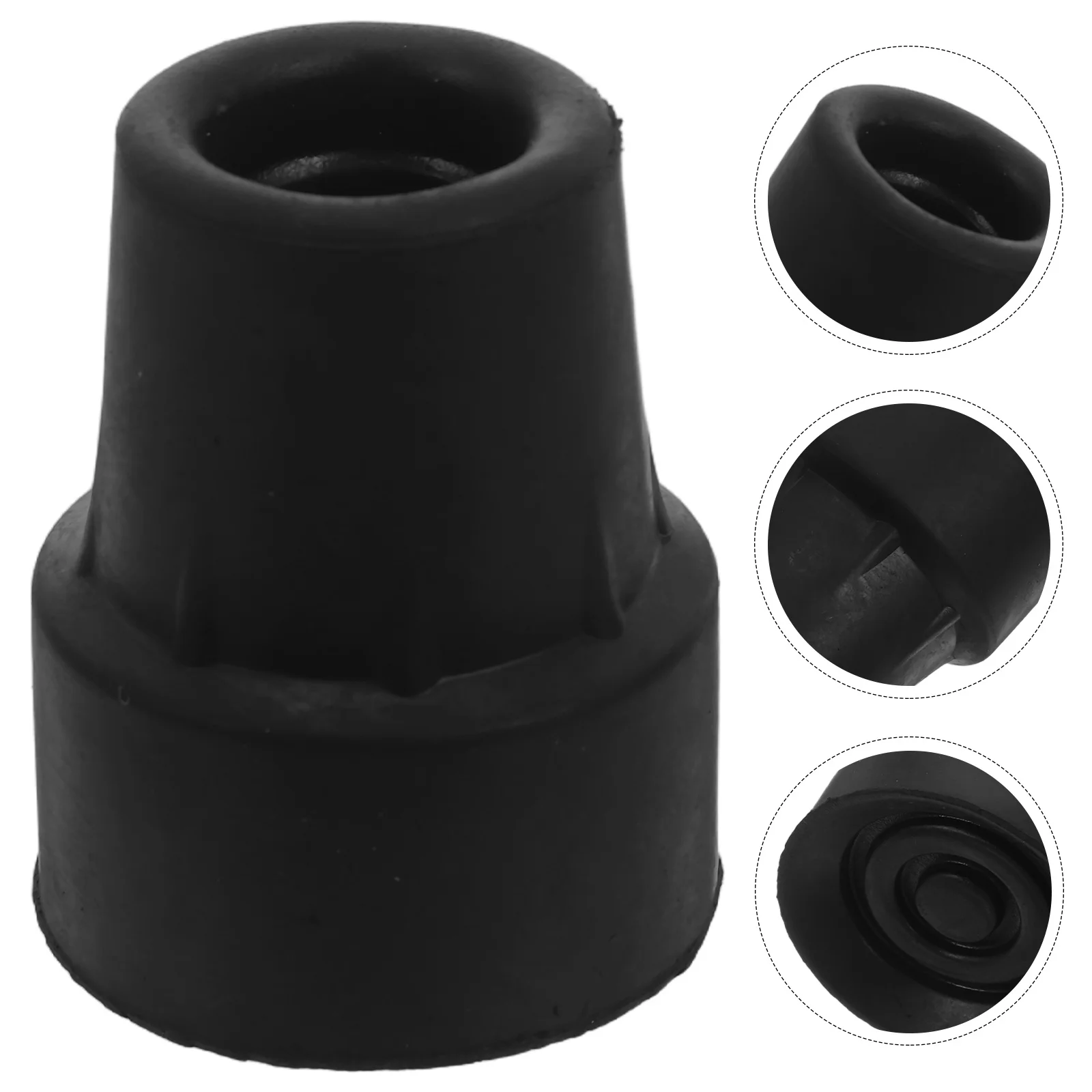 

8pcs Cane Tips Replacement 19Mm Rubber Walking Stick Ends Heavy Duty Anti- For Crutches Canes Durable Black Rubber