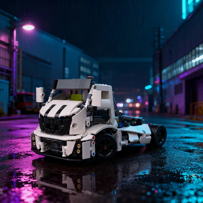 

736 шт. MOC, техническая альтернативная модель гоночного грузовика, строительные блоки, строительная игрушка, рождественские подарки, креативная идея, образовательный кирпич