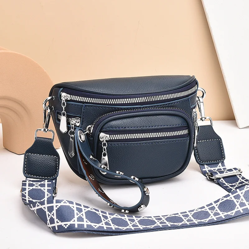 Fashion pu Casual Hobos Chest Bag Underarm Bag Saddle Crossbody Bag For Women Students Shoulder Cross Body Bag coin purse