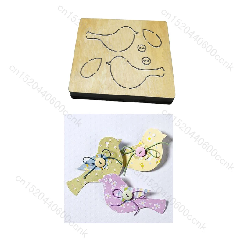 

Деревянные штампы для резки птиц для скрапбукинга, новые, V-62