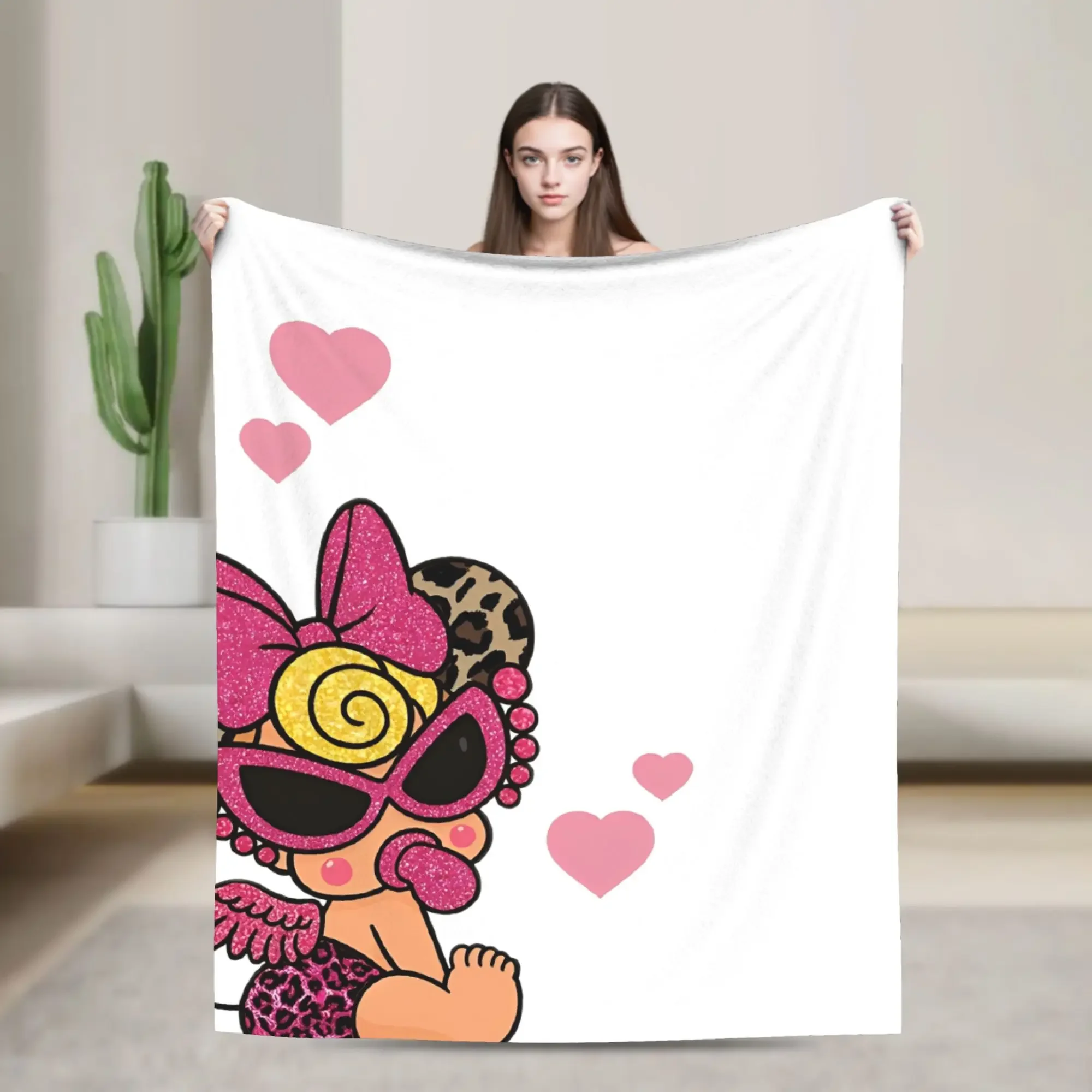 

Mini Plush Flannel Throw Blanket for Kids Warm Bedspread Living Room Design Quality Gift Idea