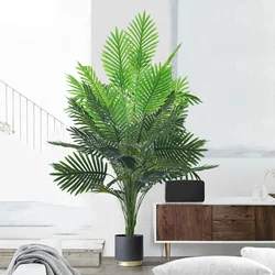 90-150cm Tropical Plants Large Artificial Palm Tree Fake Monstera Plastic Leaf Tall Branch For Home Garden Decor