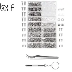 Glasses Screw Repair Kit Nose Pad Screw Set 18 Grids Home Tool Kit 1000pcs