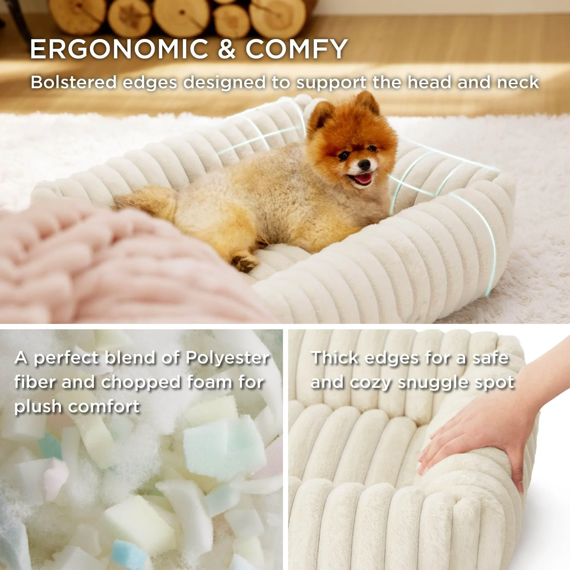 Luxury Bed for A Small Dog Warm Cat Sofa Nest Pet Comfortable Plush Puppy Bed Removable Washed for Small Animal Dog Accessories