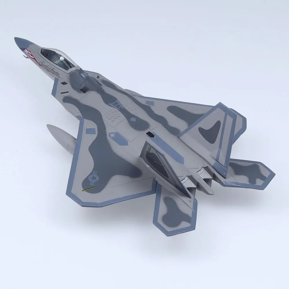 1/100 مقياس F-22 رابتور يموت الصب طائرة نموذج معدني للهدايا