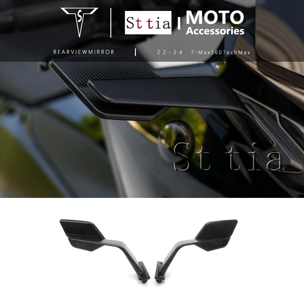 

T-MAX 560 Accessories Motorcycle Mirrors for Yamaha T-MAX560 T MAX TMAX560 2022-2024 Stealth Mirrors Sports Winglets Mirrors