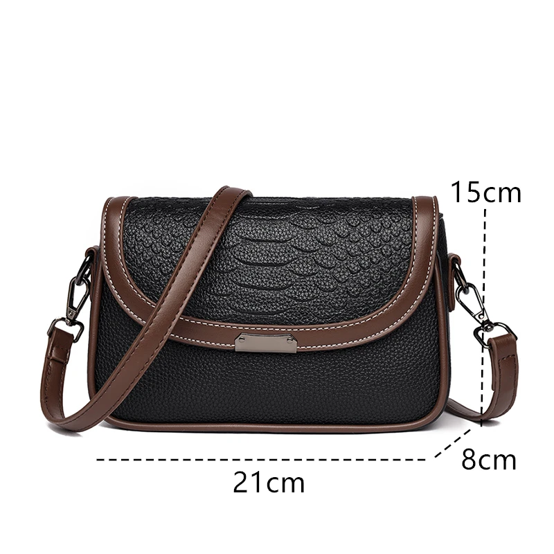 Luxury Genuine Leather Small Messenger Bag Crocodiles pattern Women Shoulder Bag Crossbody Purse Female Cow Leather Handbag New'