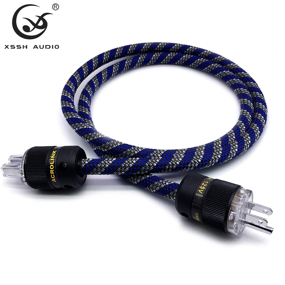 Audio Line Hi-End 400 Signature Version US IEC AC 15MM 3Core OFC Pure Copper Power Cable Cord with ACROLINK Power Plug Connector