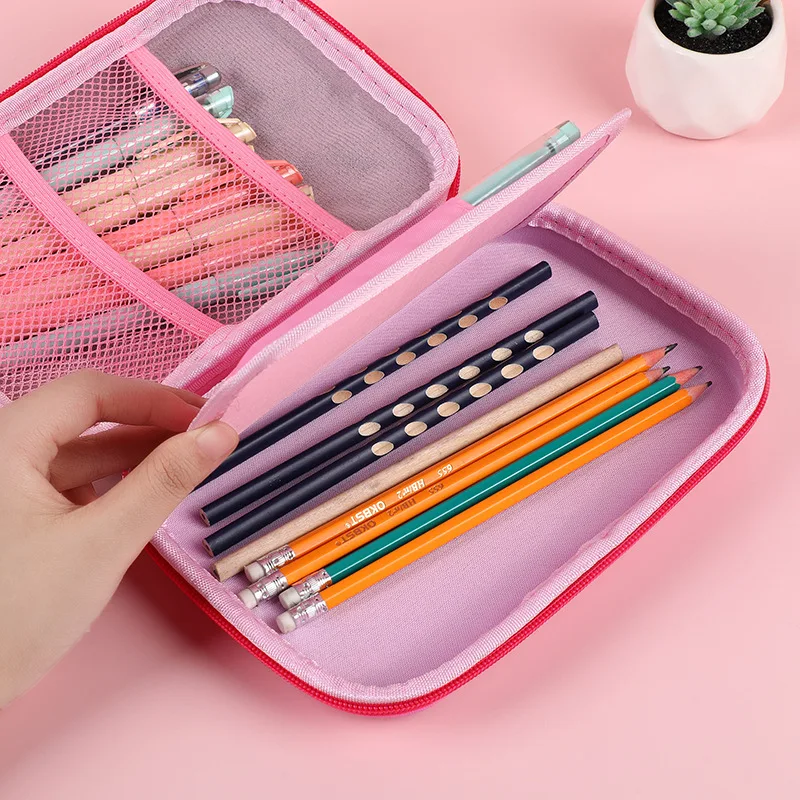 Estuches de lápices creativos, bonitos bolsos para bolígrafos de dibujos animados, estuche Kawaii con cremallera, estuche para lápices para