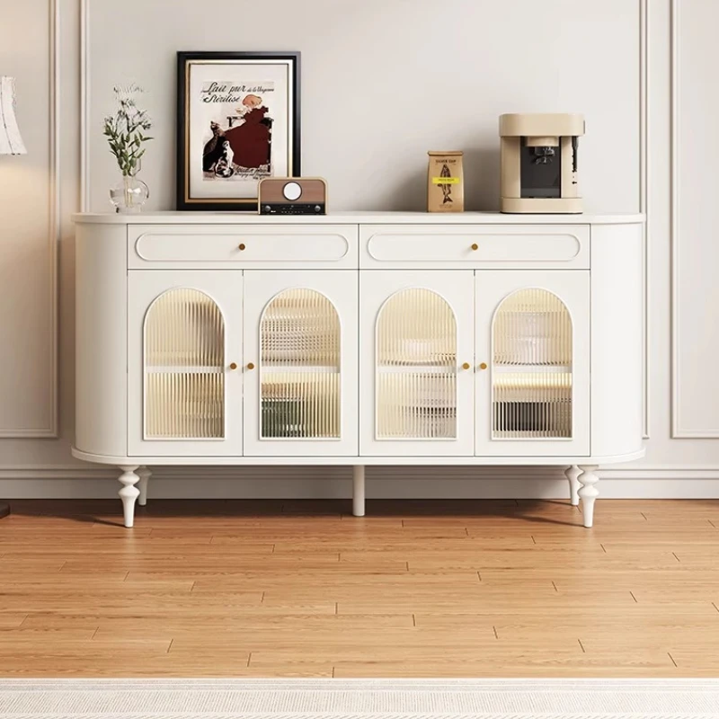 

French Cream Style Cabinet Living Room Simple Modern Decor Console Lounge Cabinets Craft Sideboards Vitrina Salon Furniture
