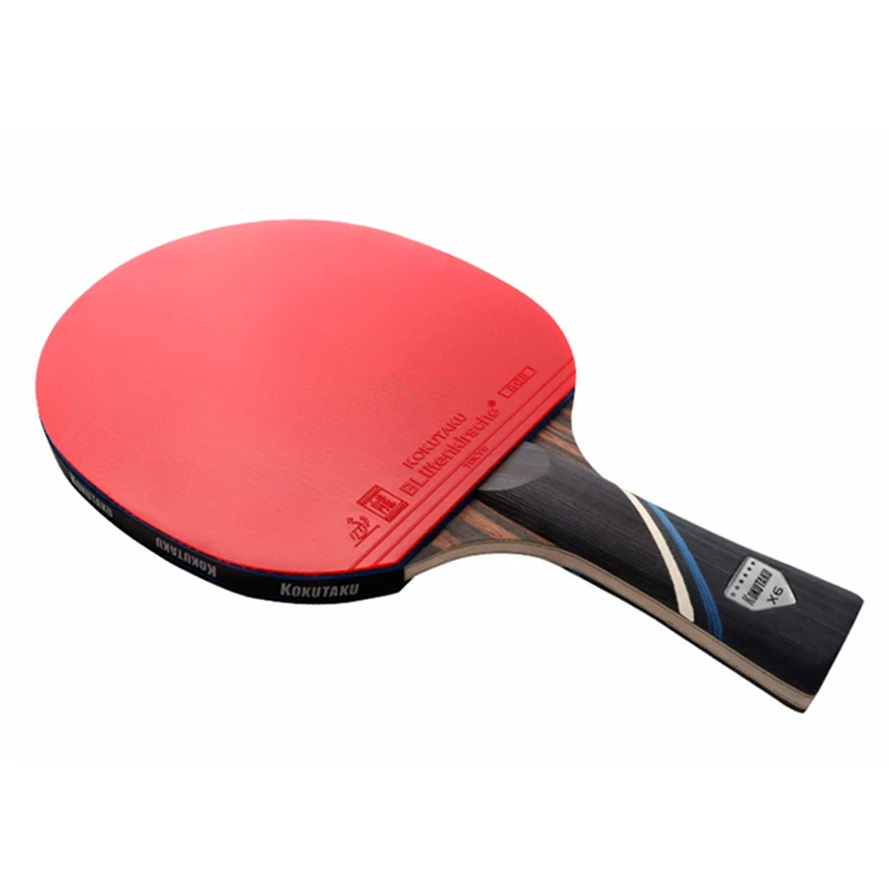 KOKUTAKU ITTF professional 4/5/6 Star ping pong racket Carbon table tennis racket bat paddle set pimples in rubber with bag