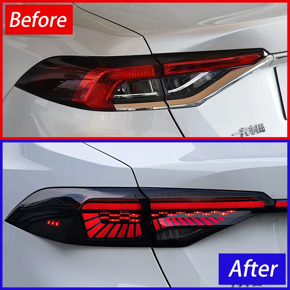 Auto Rear Back Lamps Accessories For Toyota Corolla 2019-2023 Car Upgrade LED Dynamic Turn Through Taillight Assembly