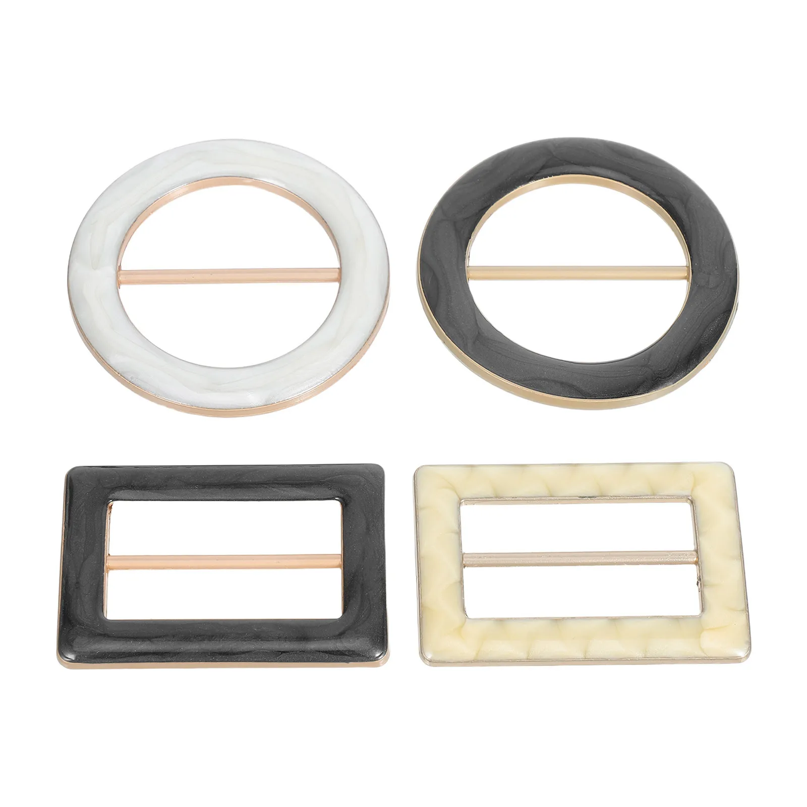 

4Pcs Metal Clothing Clips Corner Knot Buckle for Scarves T-Shirts Belts Hats Zinc Alloy Stylish Scarf Buckle Accessories