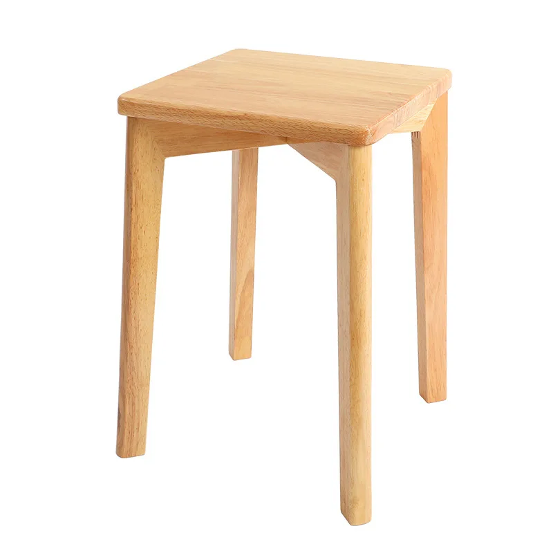 

Wooden stool, household, solid wood high-board square stool, modern simplicity, fashion, makeup