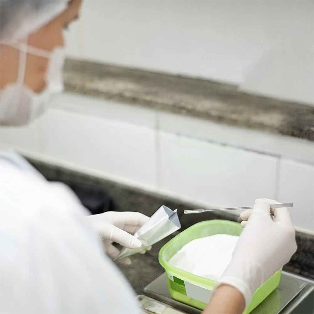 2 Pcs Stainless Steel Medicine Scraper Spoon Mixing Scoop Sampling Double Ended Laboratory Spatula