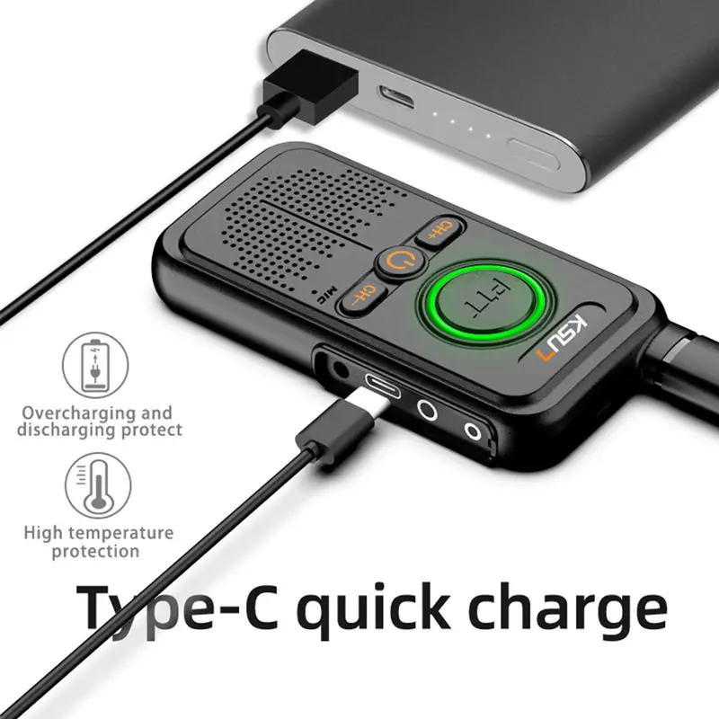 KSUNカスタムロゴPTTホキトークFRS双方向無線ウォーキートーキー長距離無線