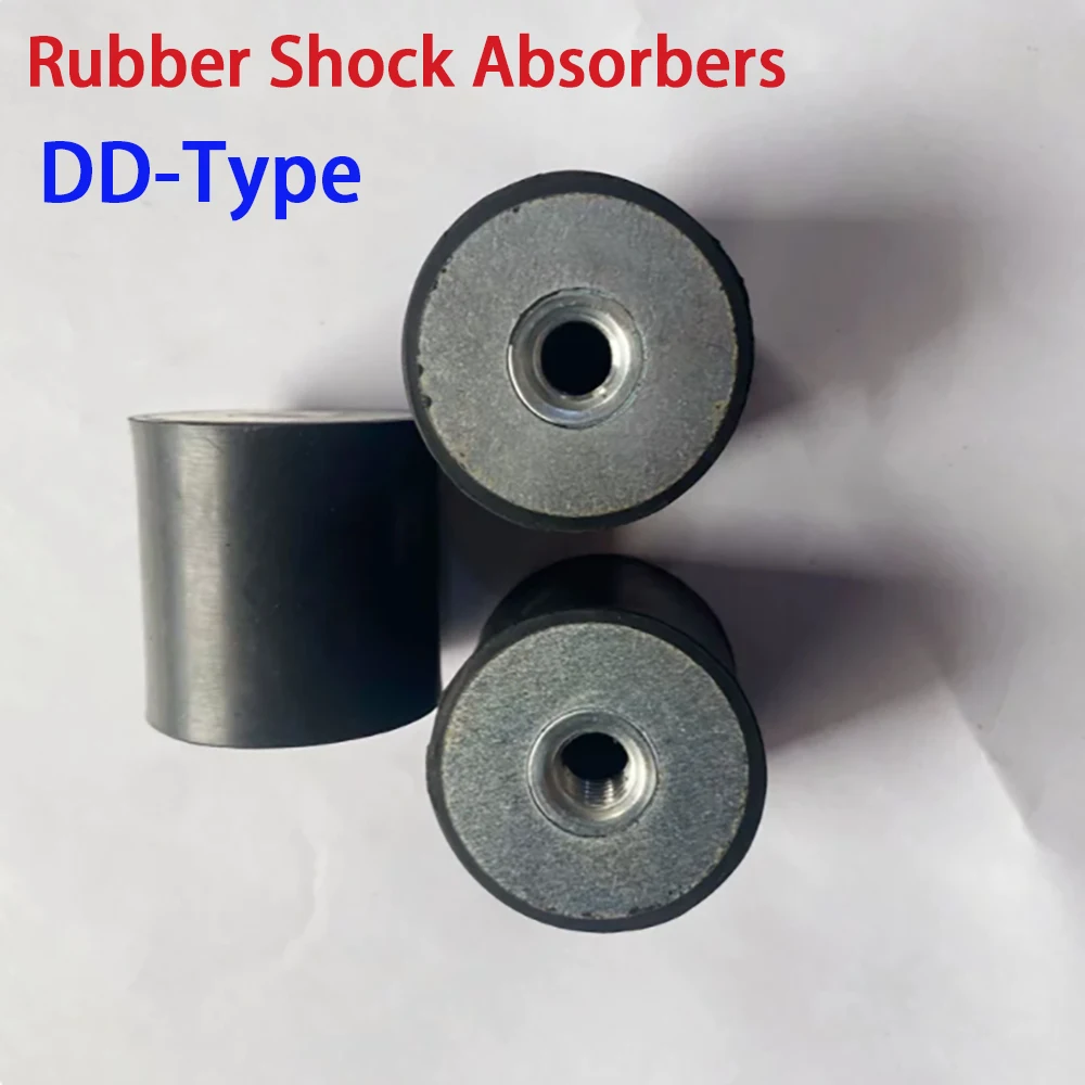 

1Pcs DD-Type Shock Absorbers Double Headed Internal Thread M10 M12 M16 M20 Black Rubber Pad 40mm-150mm Vibration Silent