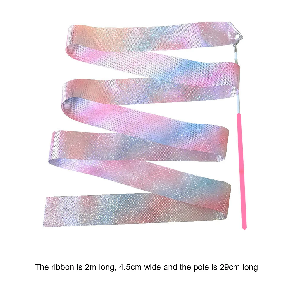 2 متر الجمباز الشريط الفن الجمباز الشريط الرقص الشريط الرقص الإيقاعي الشريط مع عصا دوامة للأطفال الرقص عروض المواهب