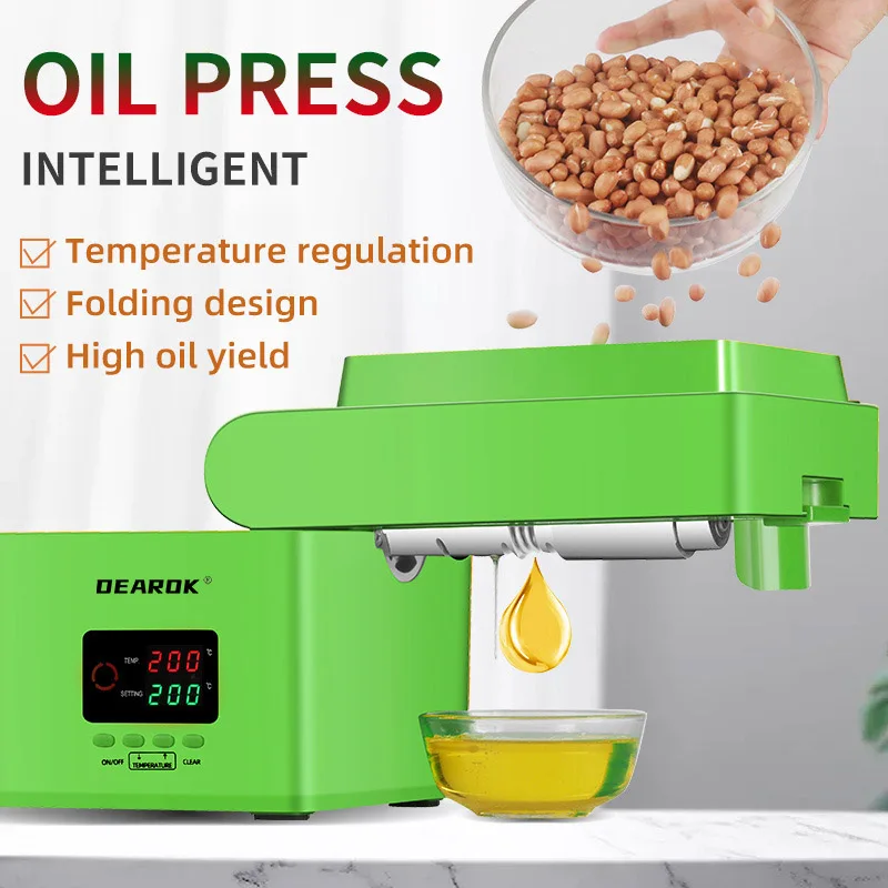 DEAROK-108 Oil Pressers Household Small Stainless Steel Oil Press 820W