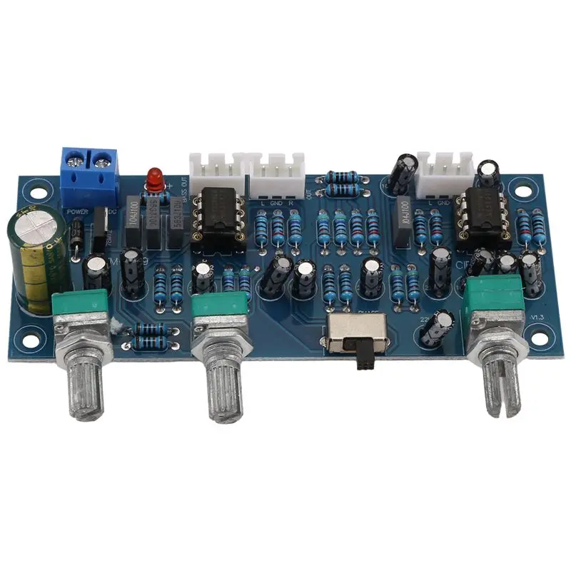 A53M-2.1 Channel Subwoofer Preamp Board Amplifier Board Low Pass Filter Bass Preamplifier(Finished Product)