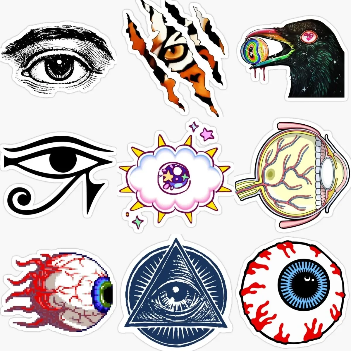 

Eye of Cthulhu Creative Personalized PVC Waterproof Stickers Accessories for Decorate Car Wall Room Truck Van Bicycle Window