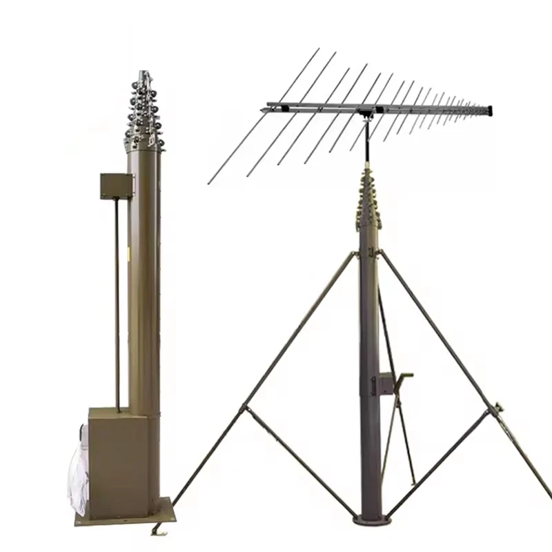 Portable Telescopic Mast for Lights Antennas Cameras-Telecommunication Towers & Accessories