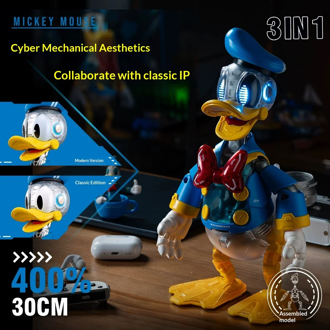 

Disney Assemble Toy Gift Cyber Scrooge McDuck Trendy Toy Model Home Decoration Figure Collectible Toys & Hobbies Action Figures