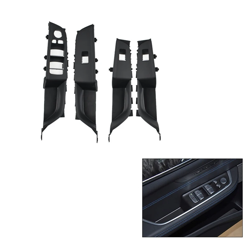 Car Window Switch Lift Button Panel Door Armrests Panel Assembly For BMW 6 Series GT G32 2017-2022 Black LHD