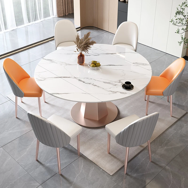 

Modern Adjustable Dining Table Set Living Room Round Kitchen Table Coffee Home Moveis Para Cozinha Kitchen Furniture