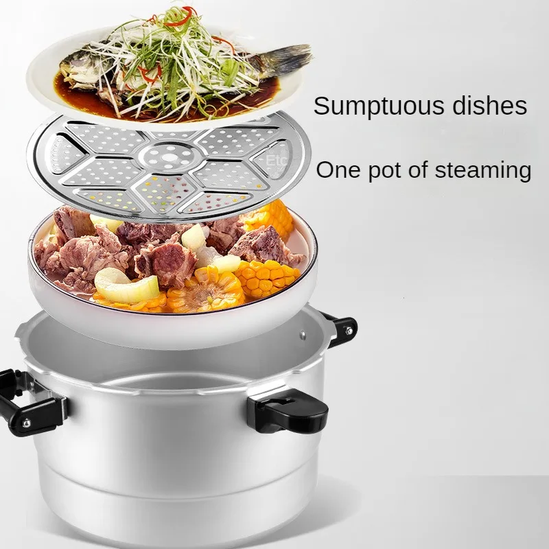 23L Aluminum Alloyl Large-Capacity Pressure Cooker Gas Cooker Can Use Explosion-Proof Pot Home Cooking Utensils