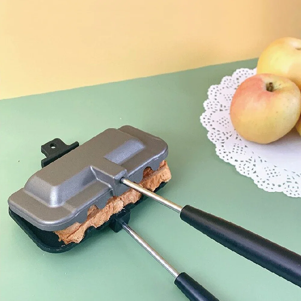 Sartén extraíble para hornear sándwiches, parrilla abatible de doble cara, tostadora para perros calientes, tortillas para panqueques, tostadas