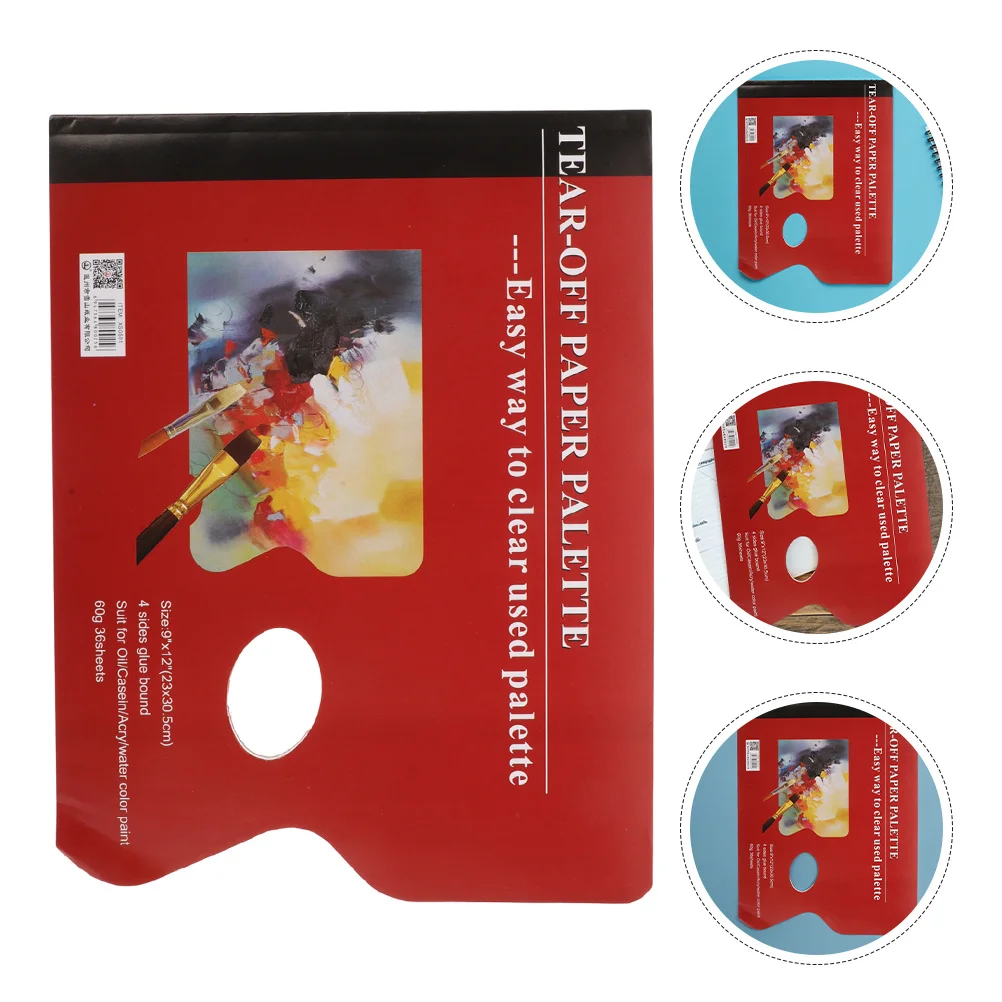 

2Pcs Tear-Off Palette Paper Paint Pads Portable Paint Mixing Sheets for Acrylic Oil Gouache Outdoor Painting Pigment Tray