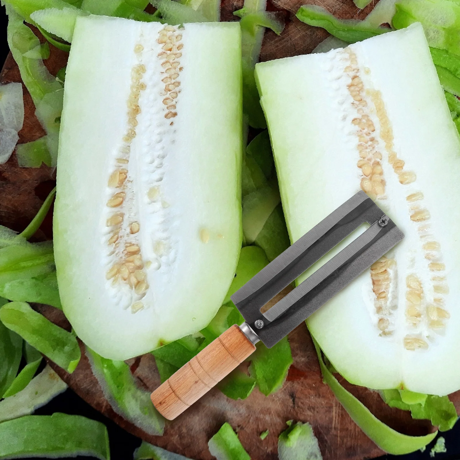 

2 Pcs Cane Kitchen Gadget Pineapple Fruit Peeler Daily Use Sugarcane Bamboo