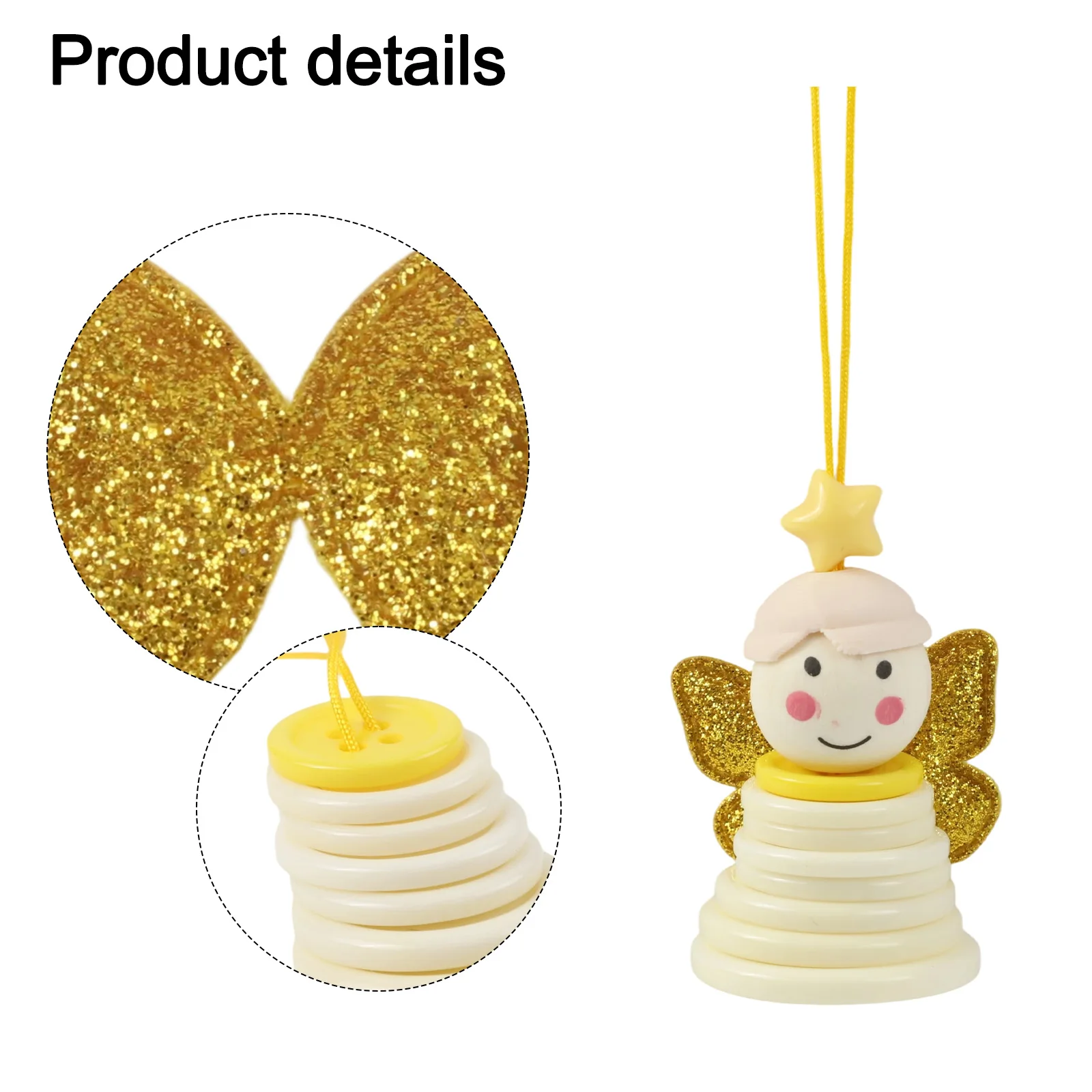 Festive Decorations DIY Button Craft Christmas Celebrations Creative Family Activity Kit Hanging Strings Santa Design