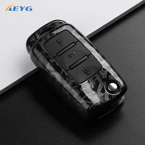 Чехол для ключа автомобиля из углеродного волокна ABS для VW Volkswagen Polo Tiguan Passat B5 B6 B7 Golf 4 5 6 MK6 Jetta Lavida для Skoda Octavia