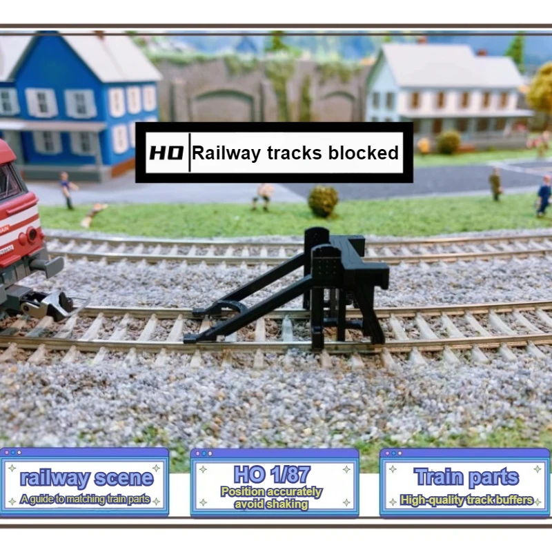 HO 1/87 Zuggleis Modellzubehör Diorama Zubehör Schienenbarrieren Eisenbahnpuffer Zugzubehör Jungenspielzeug Geschenk