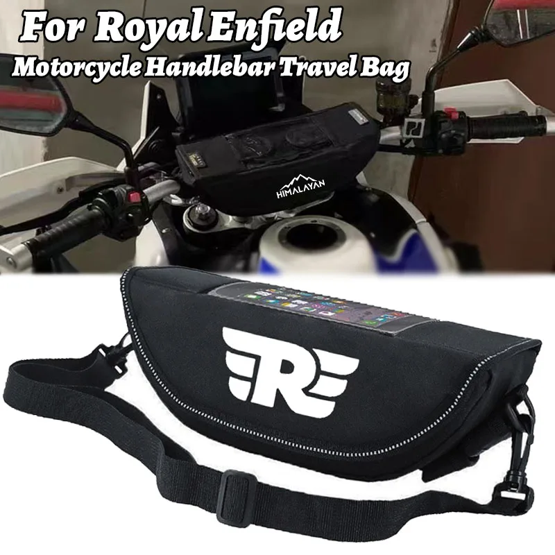 For Royal Enfield Bullet/Meteor/Classic 350 500 Interceptor 650 Continental GT 535 Himalayan 411 Motorcycle Handlebar Travel Bag