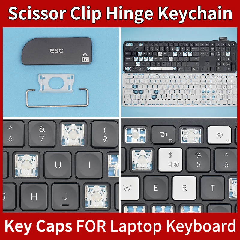 Replacement Keycap Key Cap &Scissor Clip&Hinge For Logitech Mini Craft MX YR0073/2 YR0064 Keys Keyboard & Clips Grey white Black