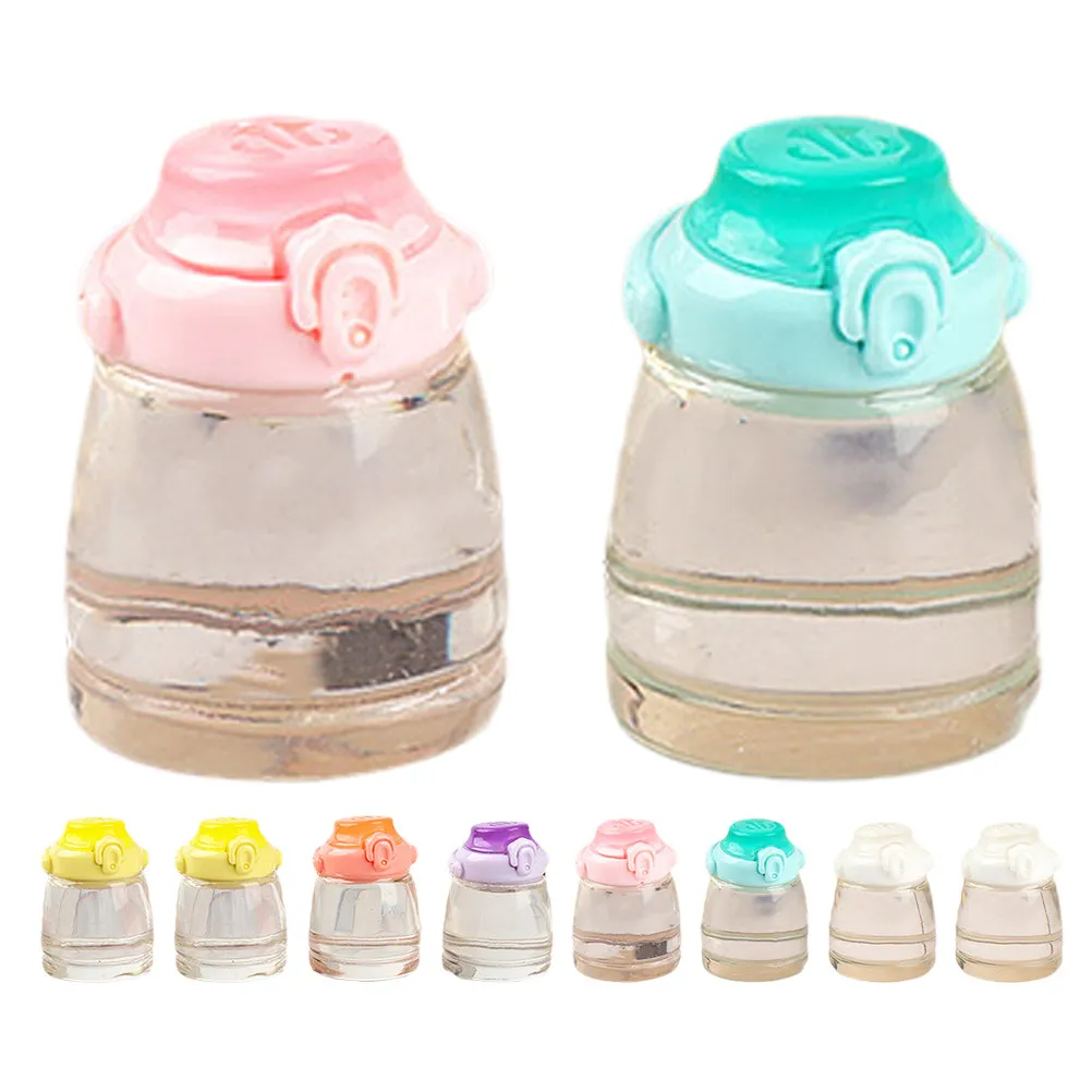 

15Pcs Simulated Mini Water Bottles Resin Miniature Bottles Decoration Mini House Kitchen Pretend Play Accessories