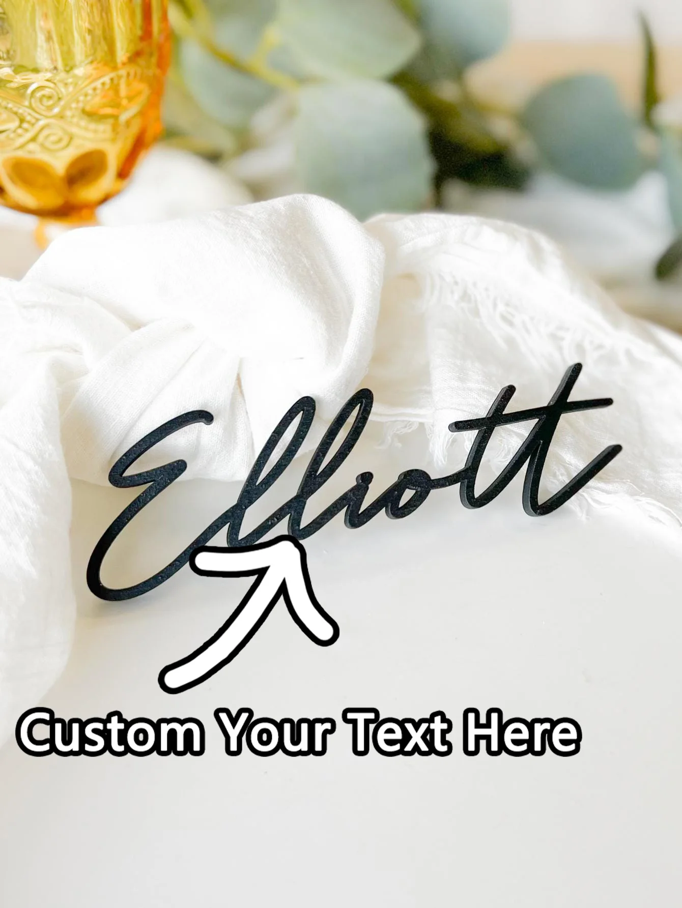 Tarjeta de asiento personalizada, tarjeta de lugar personalizada con nombre de madera, texturizada y elegante para eventos, accesorio único grabado con láser, 1 ud.